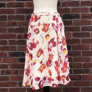 Jaclyn Smith Cream Cottagecore Fairy Floral Midi Deadstock Skirt Sz S NWT